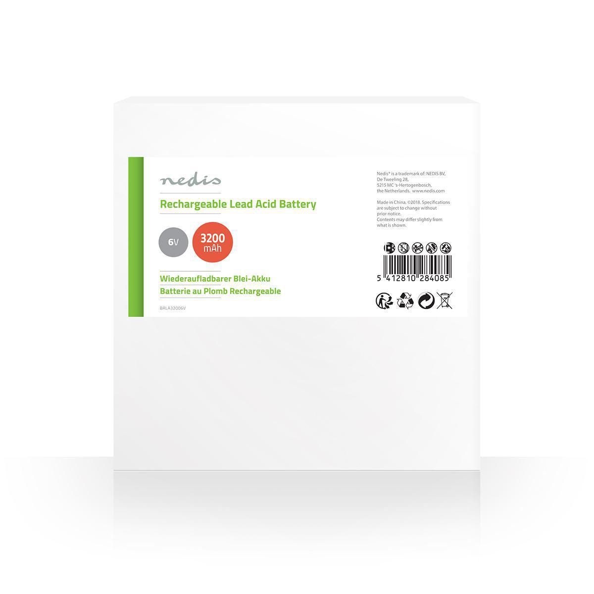 Bateria recarregável de chumbo-ácido 6V | 3200 mAh 134 x 35 x 61 mm