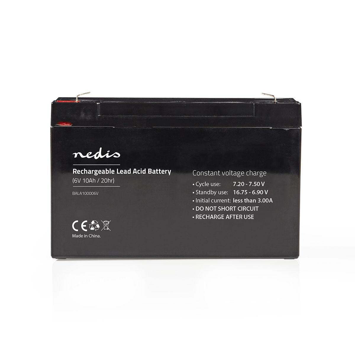 6V Lead Acid Rechargeable Battery | 10000mAh 151x50x95mm