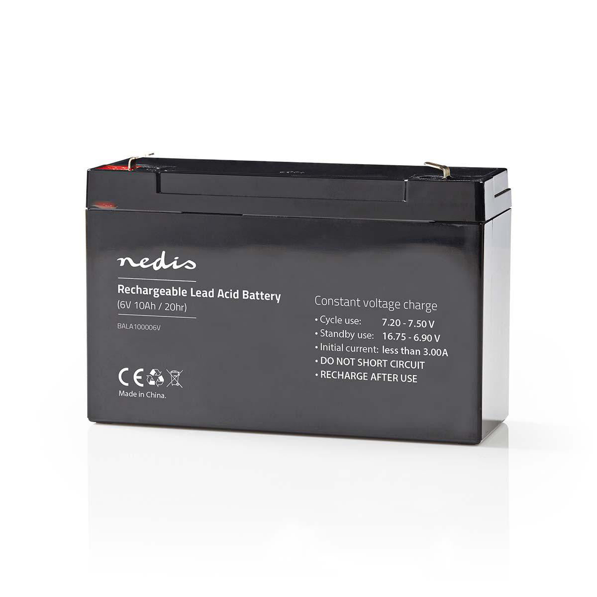 6V Lead Acid Rechargeable Battery | 10000mAh 151x50x95mm