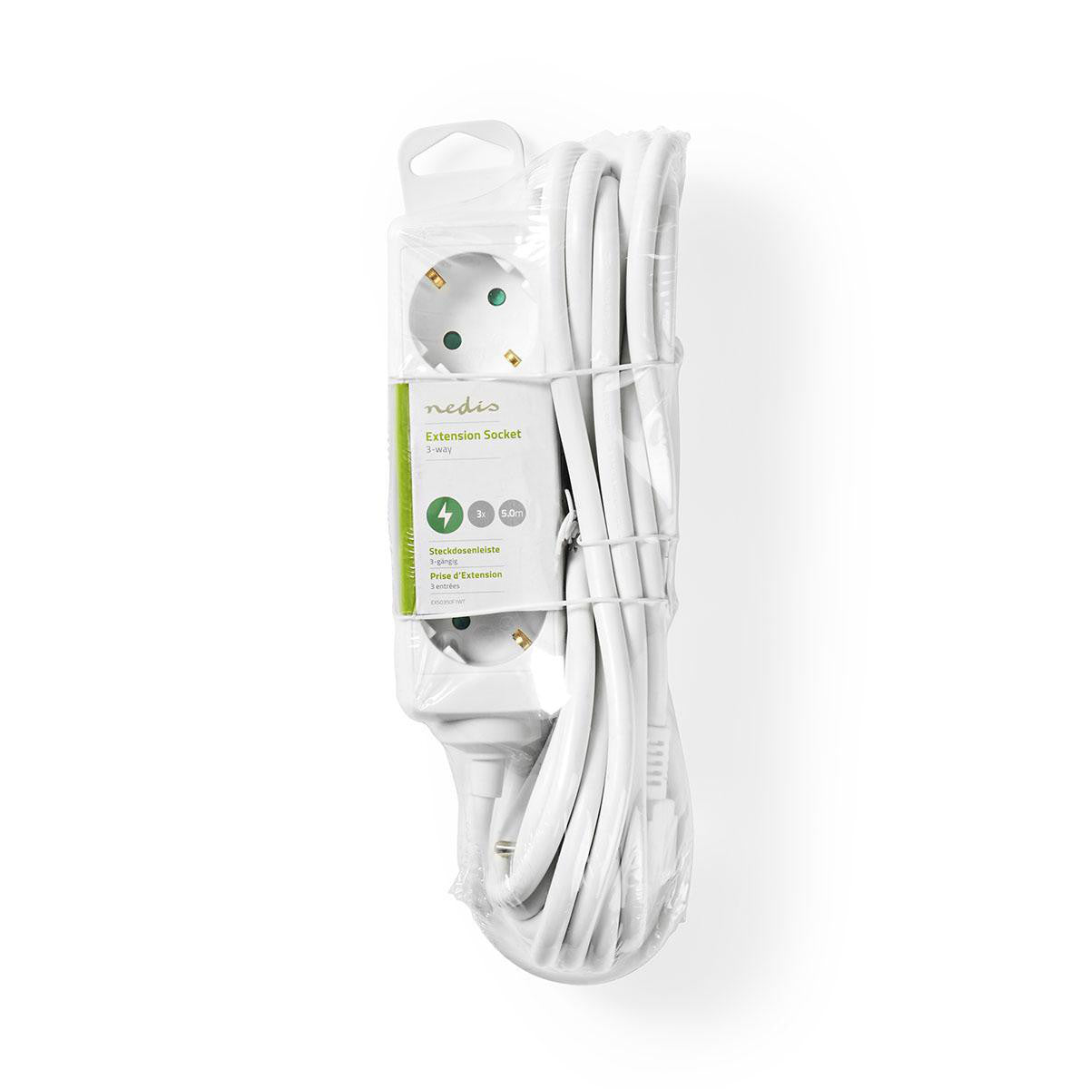 Power Strip | Contact Protection 3 Sockets 5.0 m White