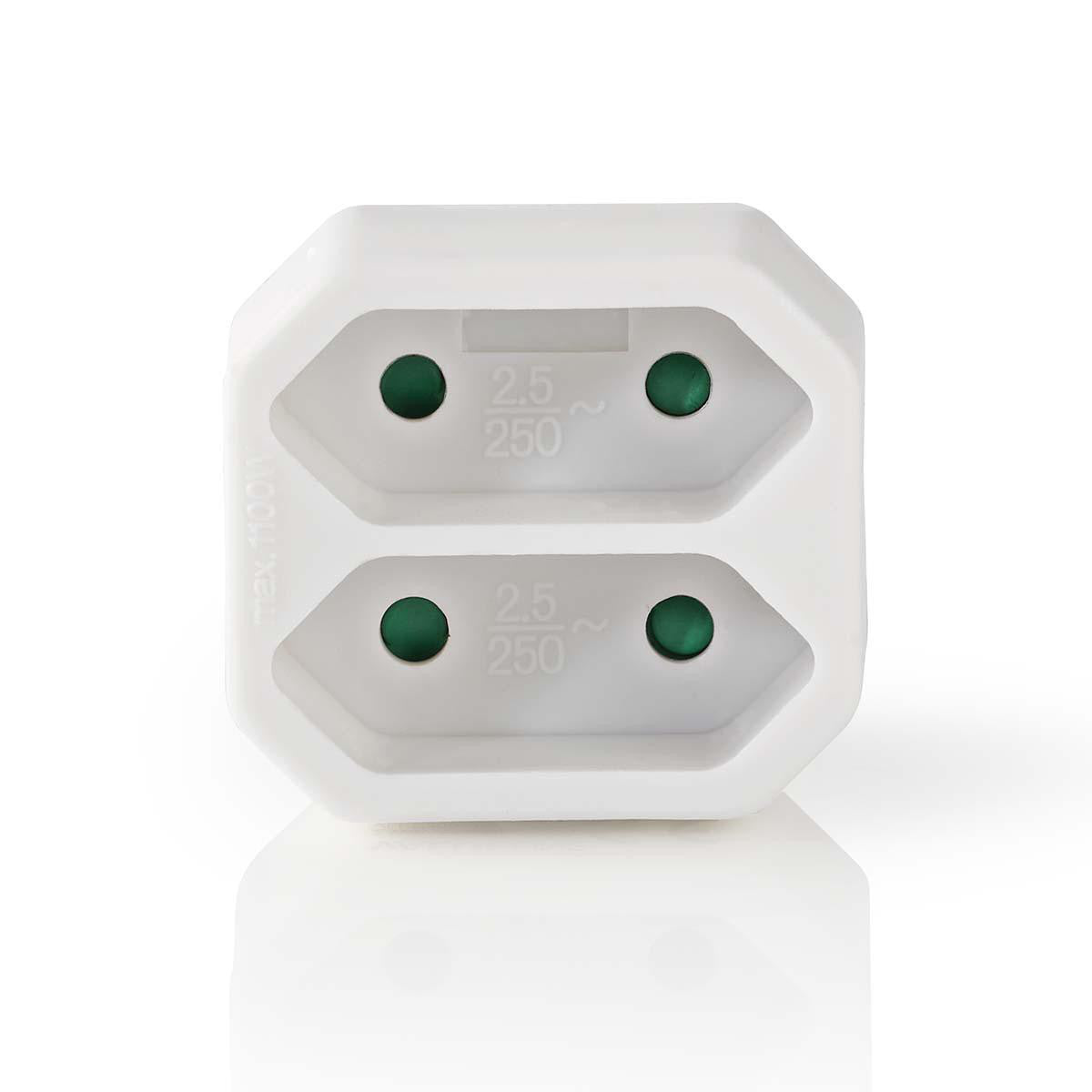 Power Strip | 2 Sockets European Plug White