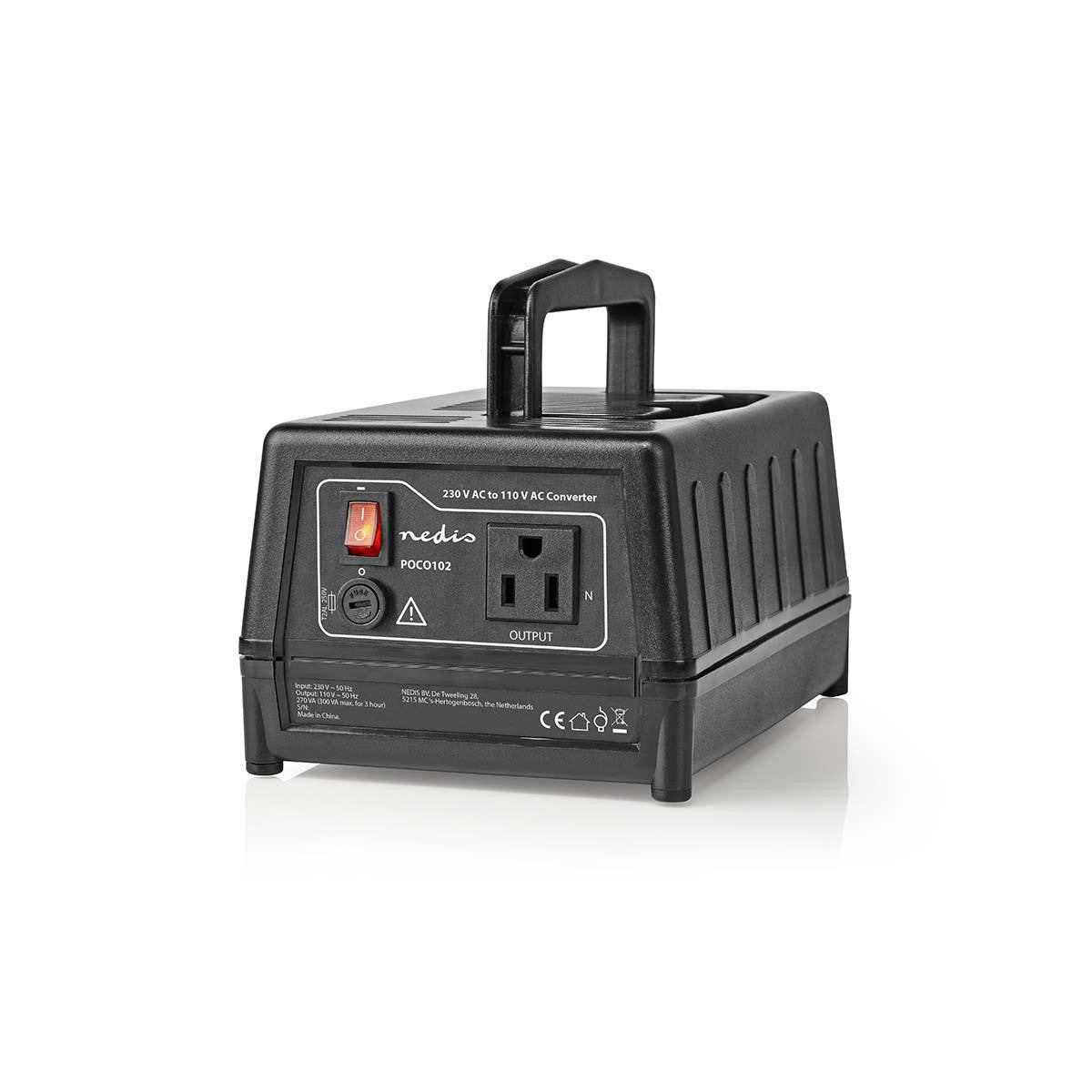 Power Transformer | 230V AC - 110V 300W US Outlet with Grounding