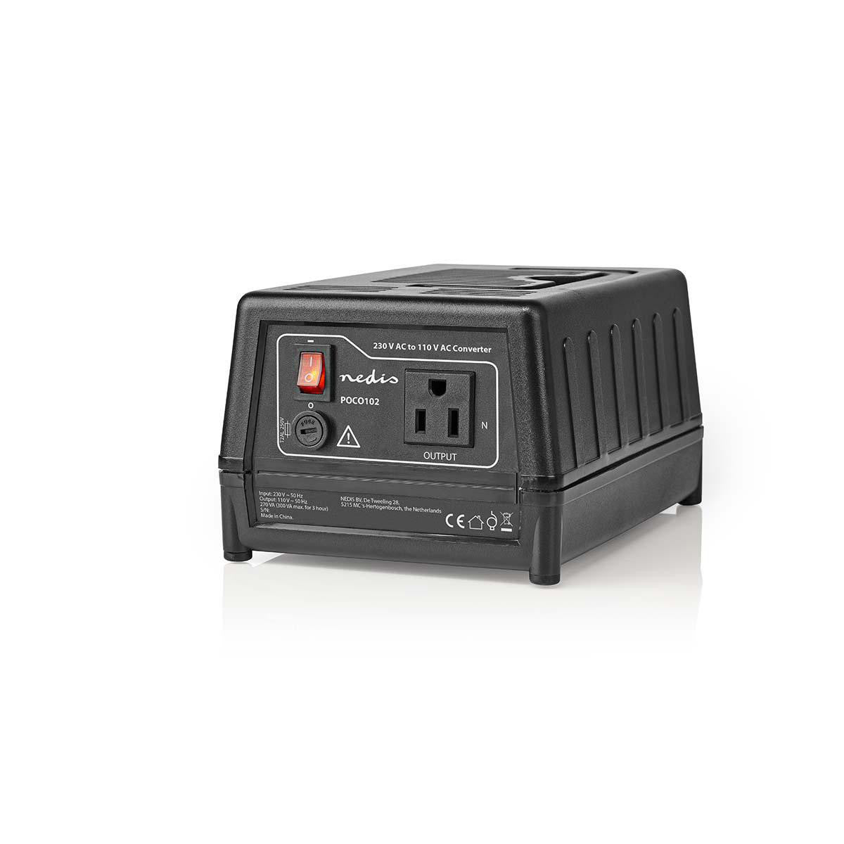 Power Transformer | 230V AC - 110V 300W US Outlet with Grounding