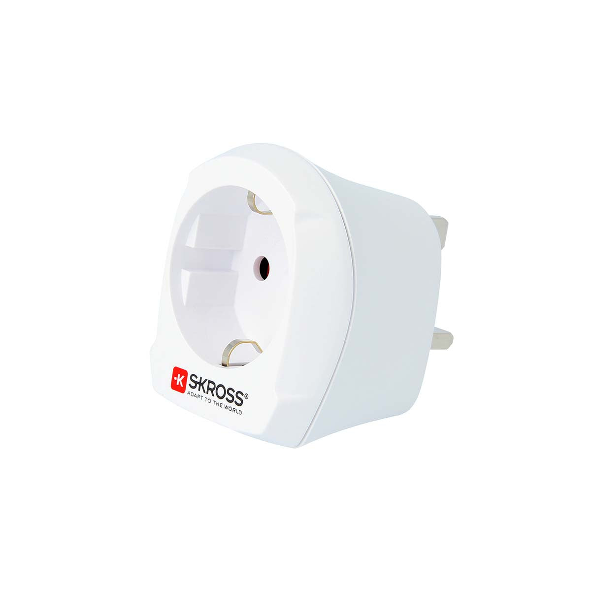 European Travel Adapter for the United Kingdom White Blister Pack
