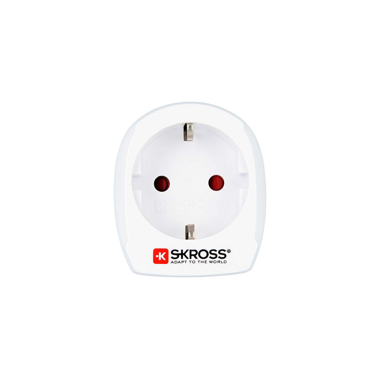 European Travel Adapter for the United Kingdom White Blister Pack