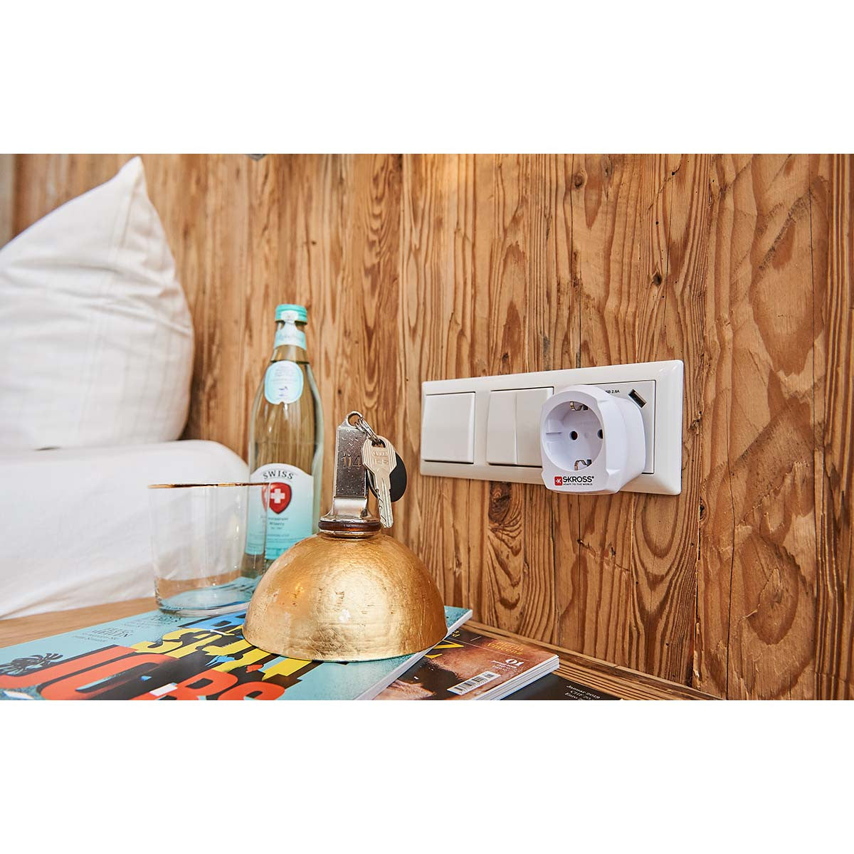 European Travel Adapter for the United Kingdom White Blister Pack