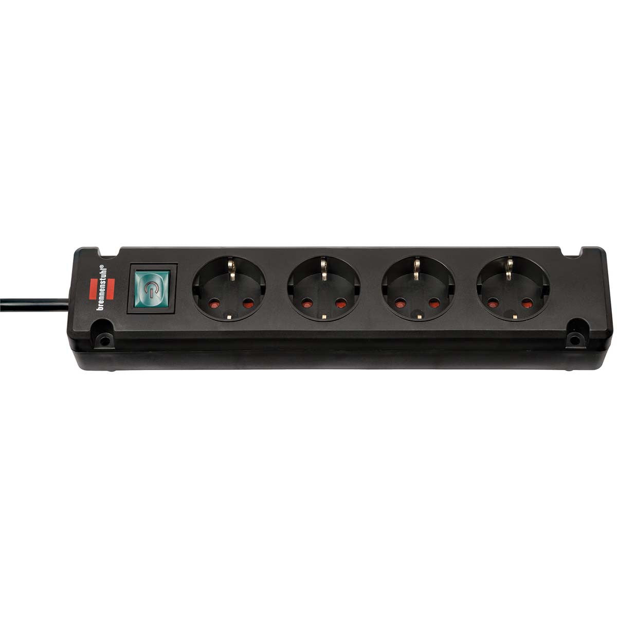 Brennenstuhl Bremounta 4-Way Power Strip Black 1.5m H05vv-f 3G1.5