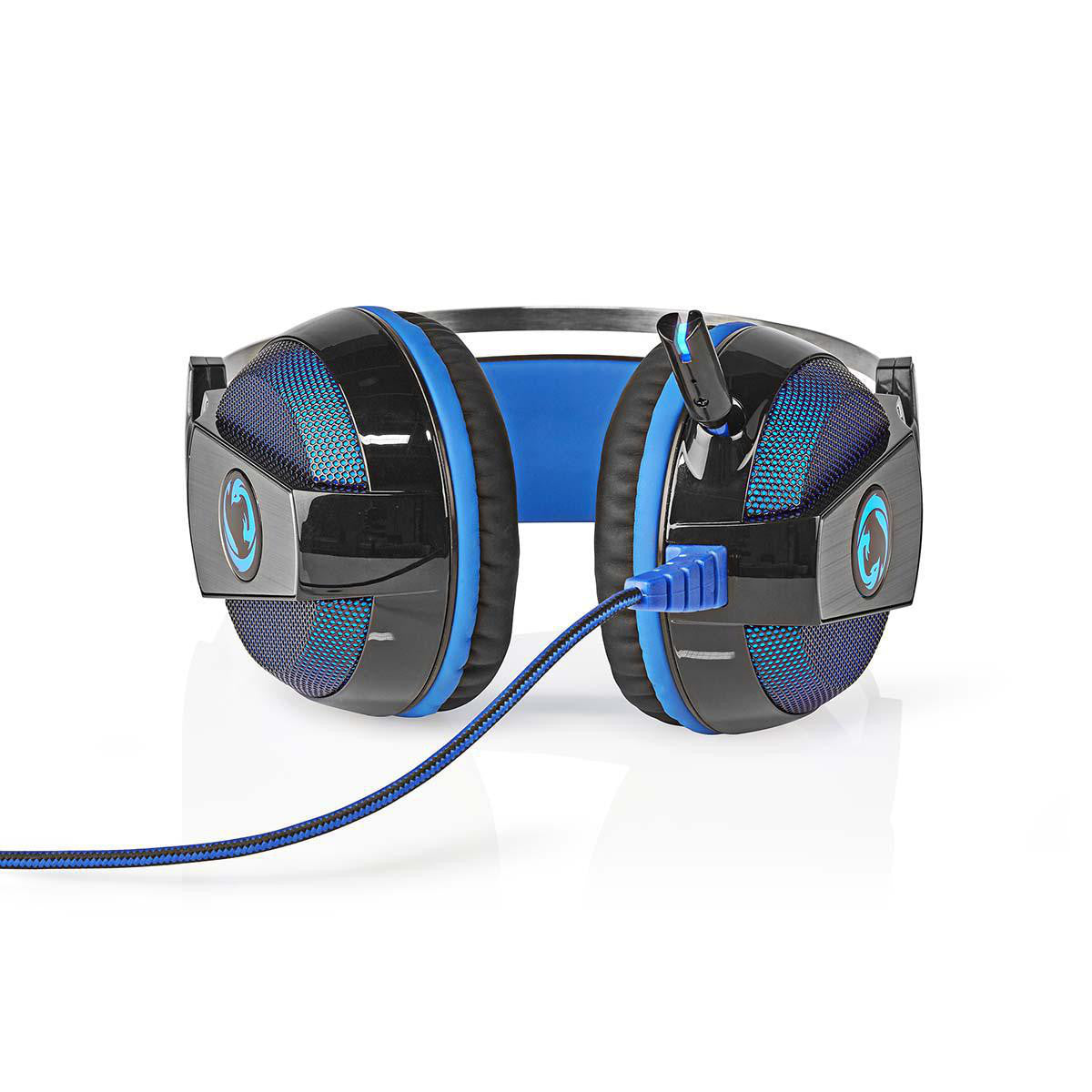 Auricular para jogos | Over-ear com som surround virtual 7.1, luz LED e USB