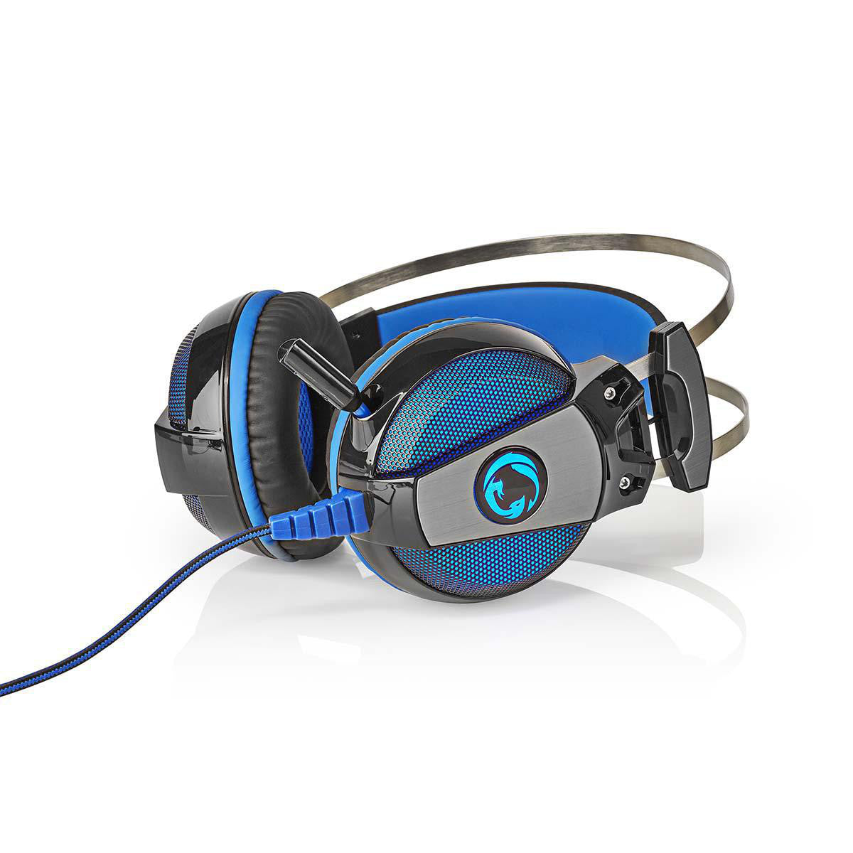 Auricular para jogos | Over-ear com som surround virtual 7.1, luz LED e USB