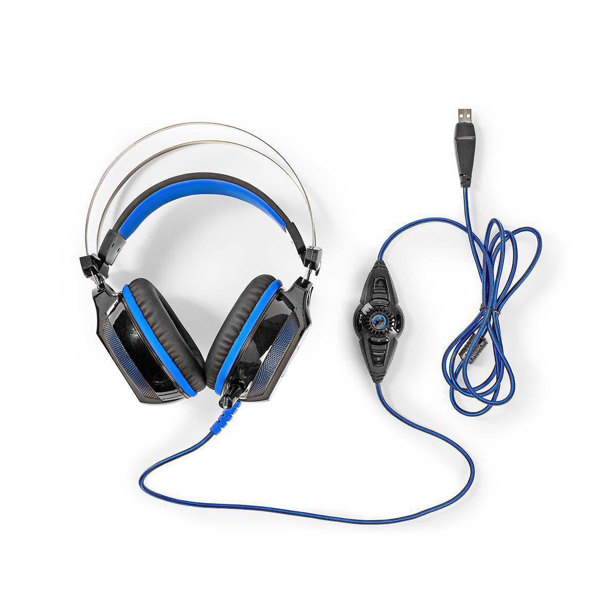 Auricular para jogos | Over-ear com som surround virtual 7.1, luz LED e USB