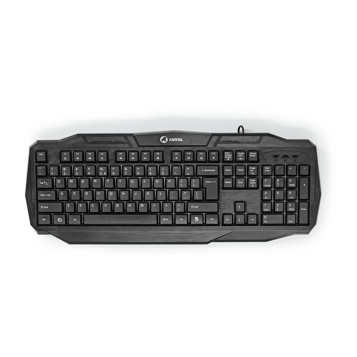 Wired Gaming Keyboard | USB 2.0 US International Distribution Black