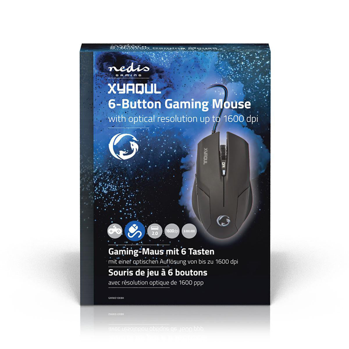 Gaming Mouse | Wired Illuminated 1600 DPI 6 Buttons