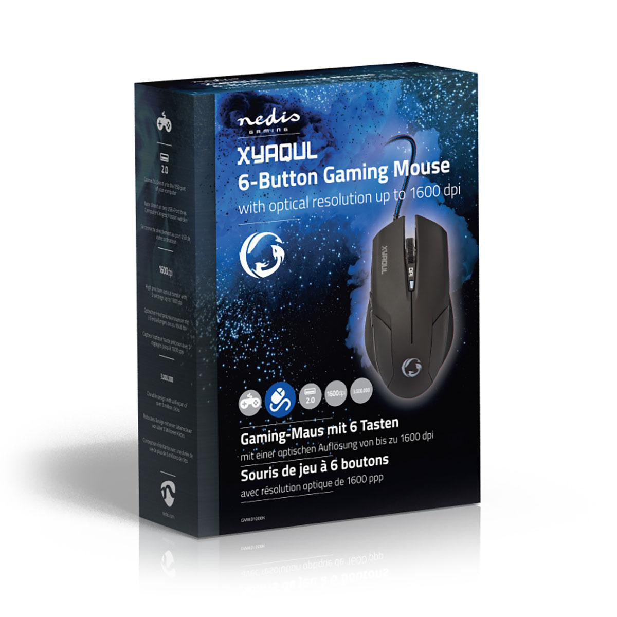 Gaming Mouse | Wired Illuminated 1600 DPI 6 Buttons