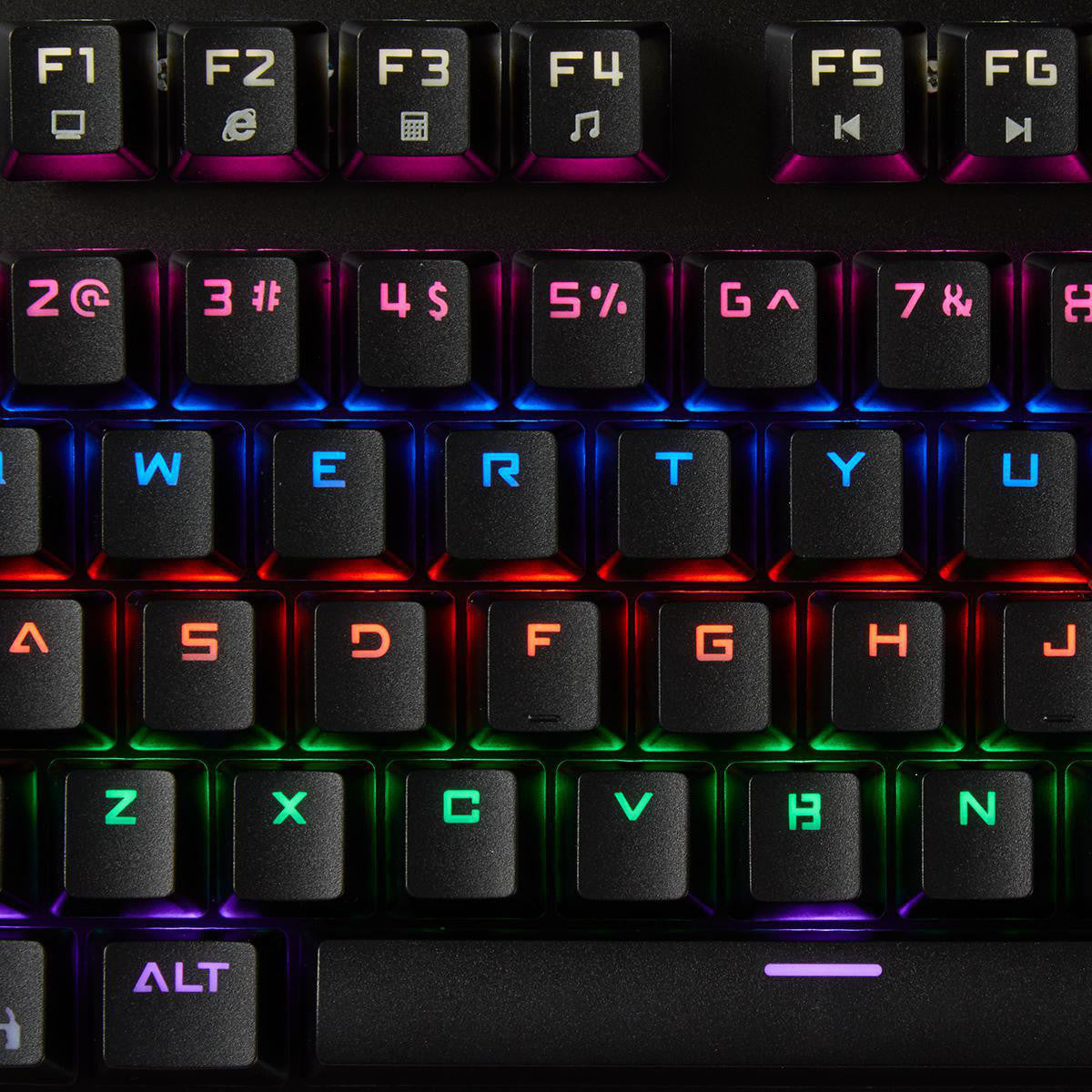 Teclado mecânico para jogos | Iluminação RGB | Layout internacional americano | Design em metal