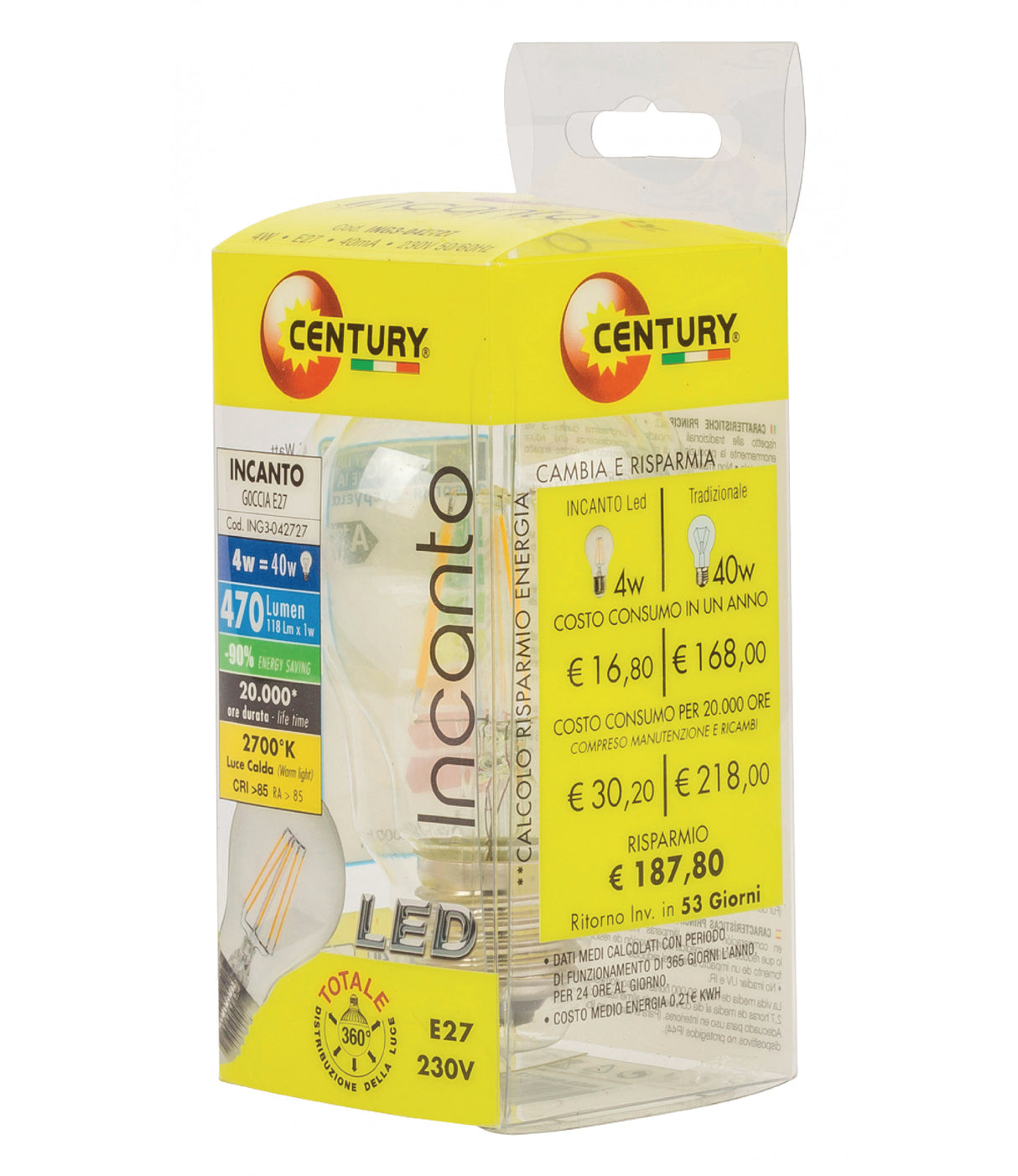 LED Globe Bulb, 4W, E27 Base