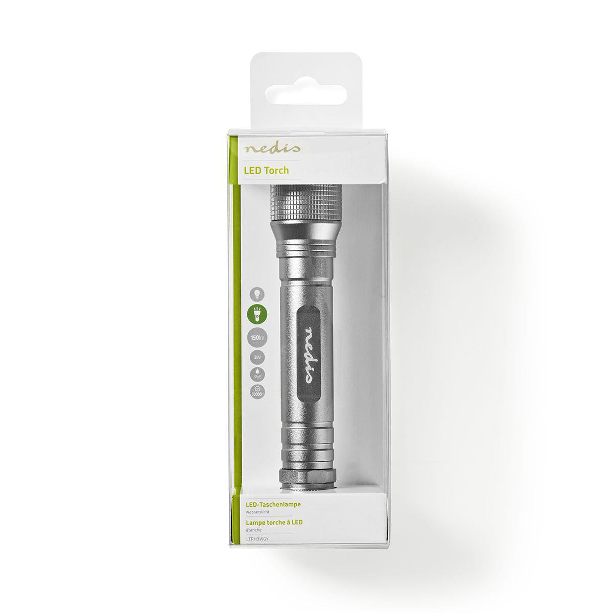 LED flashlight | 3 W 150 lm Ipx5 Gray
