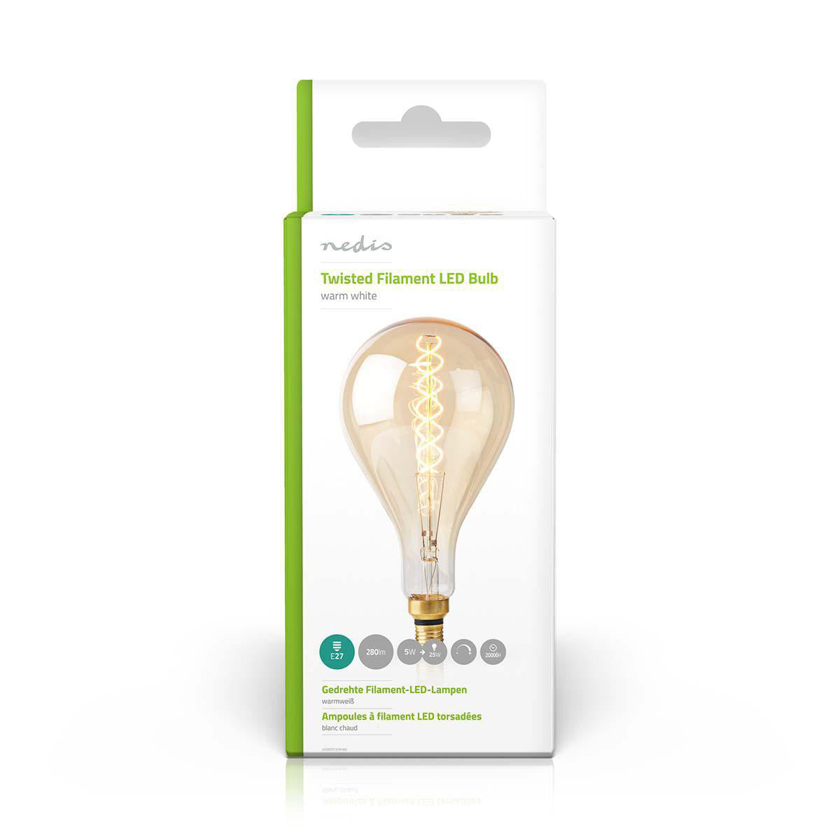 E27 Retro LED Filament Bulb 5W 280lm 2000K Color