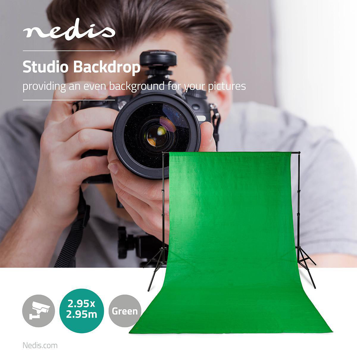 Photography Studio Backdrop | 2.95 xm Green