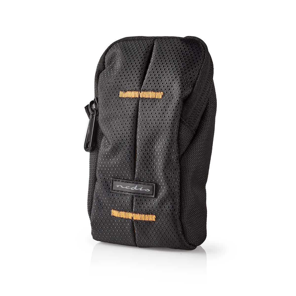 Bolsa para máquina fotográfica | 120 x 70 x 35 mm, 1 bolso interior, preto/laranja