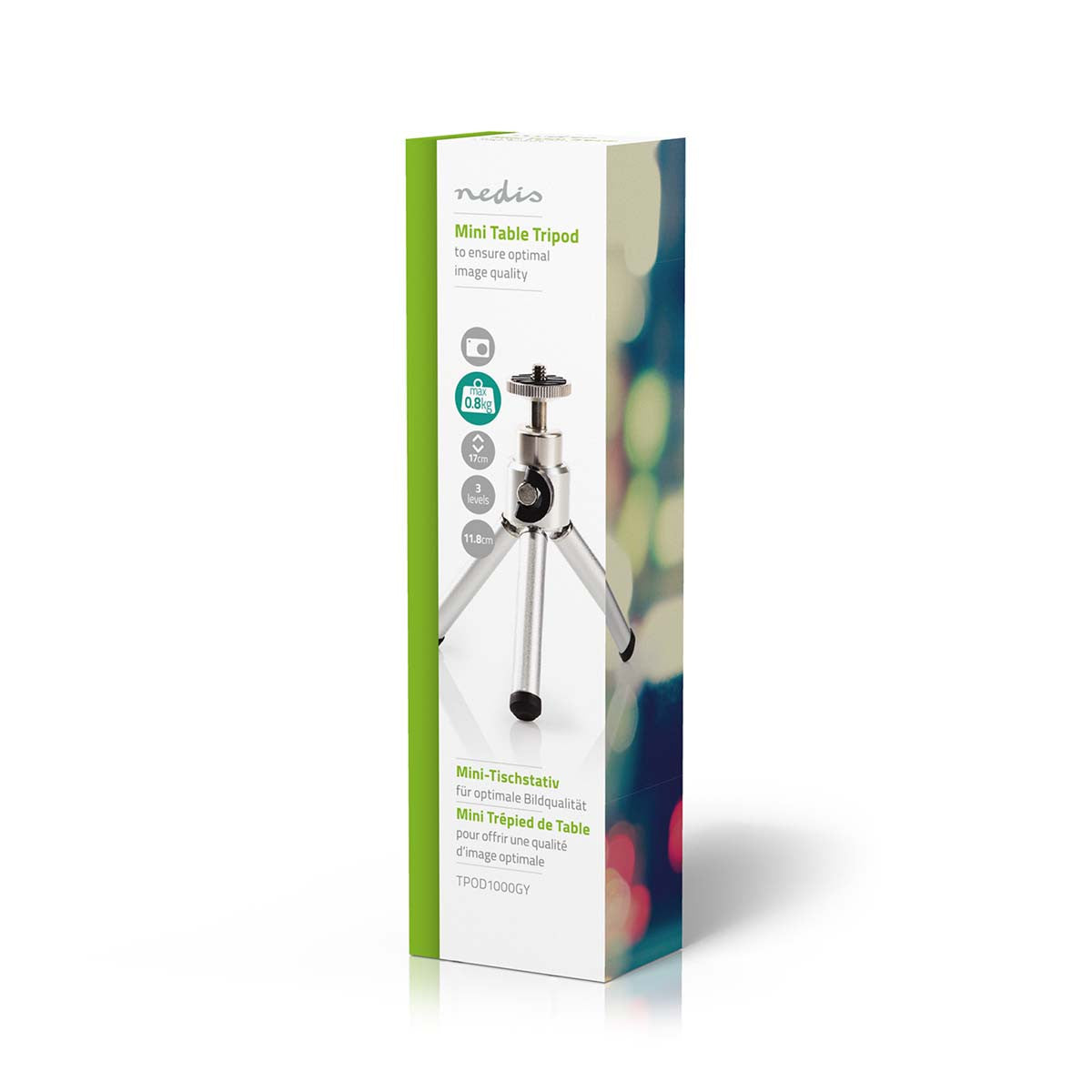 Minitrípode | Panorámica e Inclinación Hasta 0,8 kg 13,4 cm Negro/plata