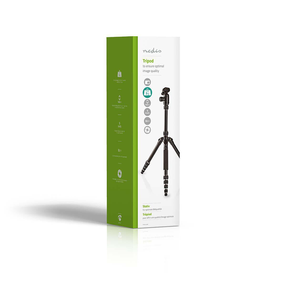 Trípode | Hasta 3 kg 145 cm Negro