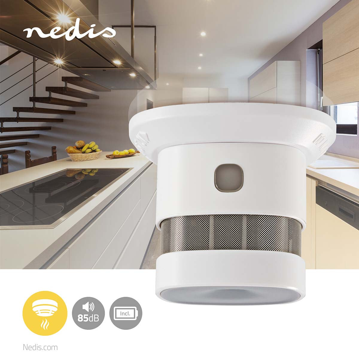 Smoke Detector | EN14604 10-Year Lifespan Compact Design