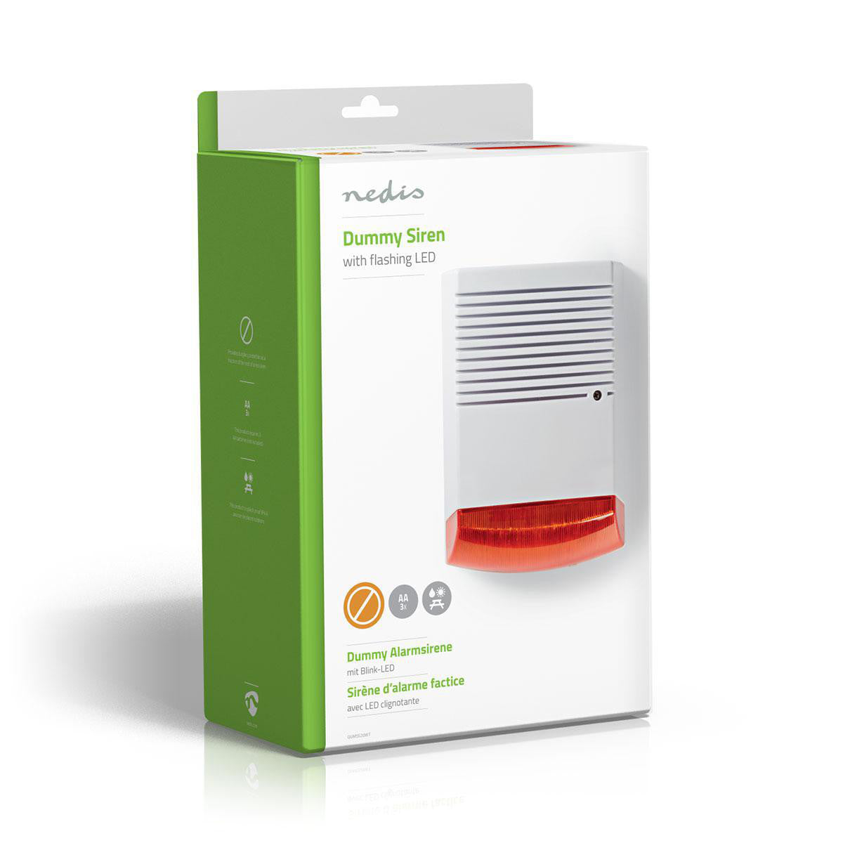 Simulated Security Siren | IP44 White/Orange