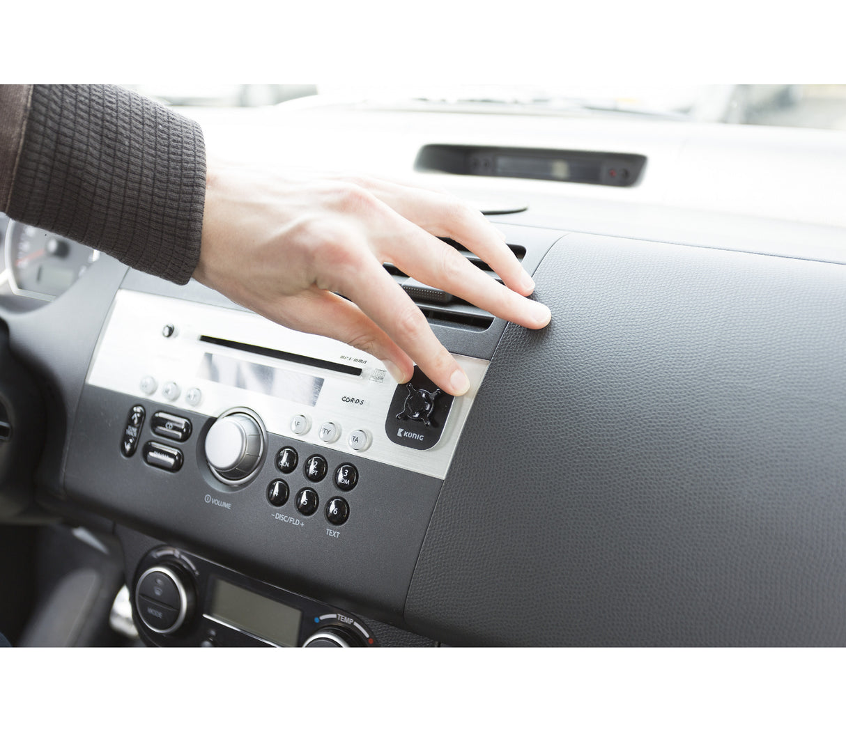 White Adhesive Car Mount for Smartphone with 360° Rotation