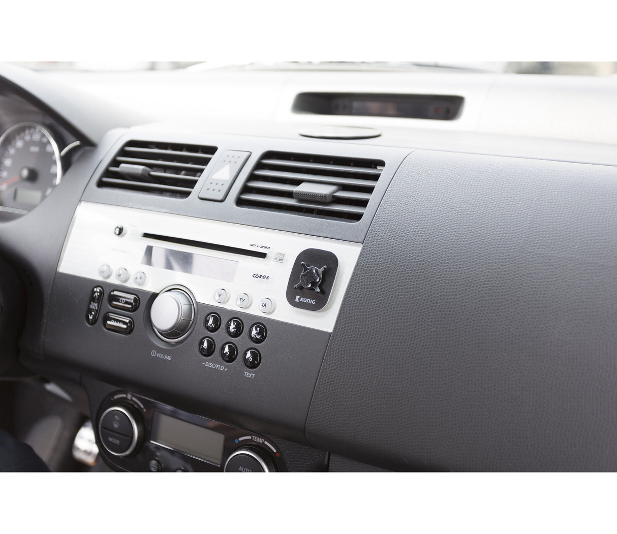 White Adhesive Car Mount for Smartphone with 360° Rotation