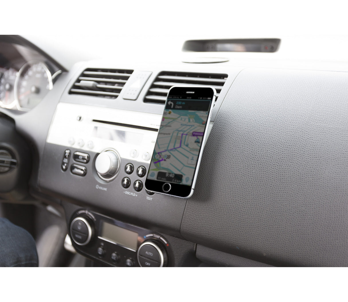 White Adhesive Car Mount for Smartphone with 360° Rotation
