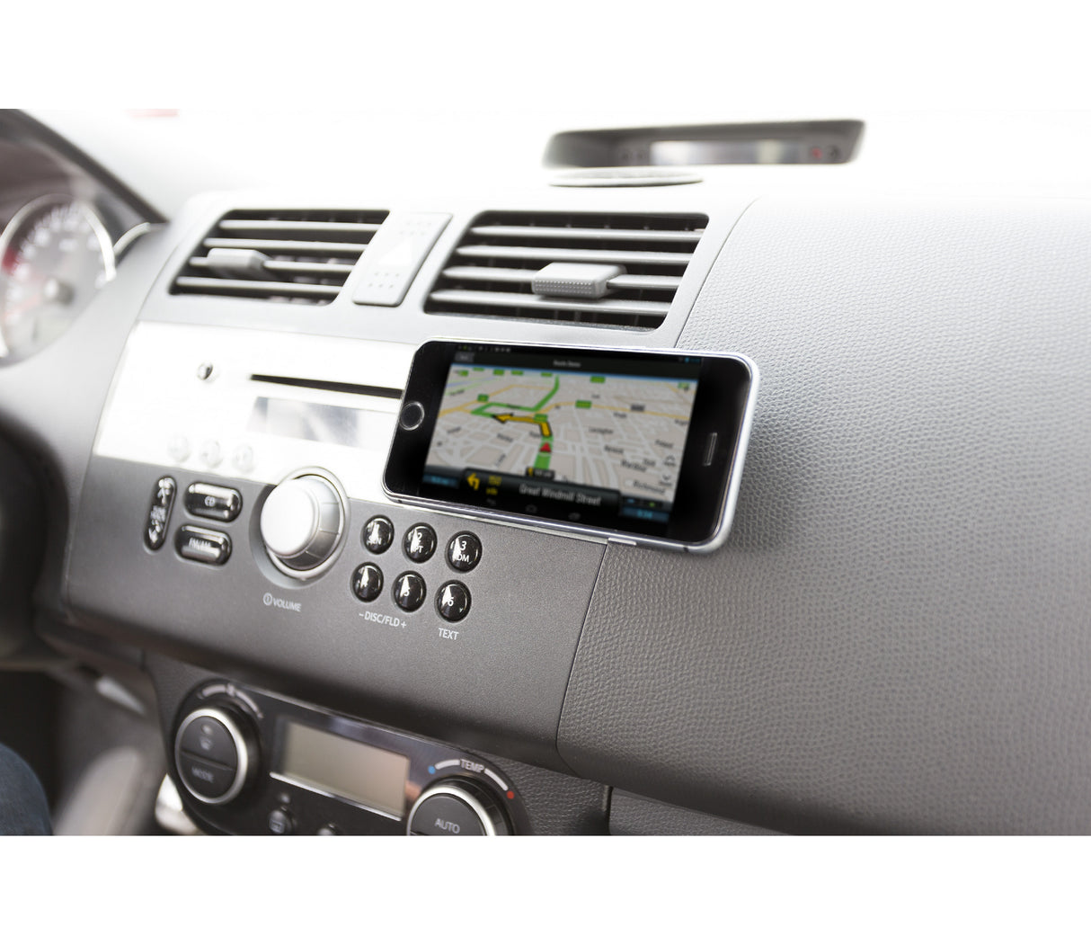 Black Adhesive Car Mount for Smartphone with 360° Rotation