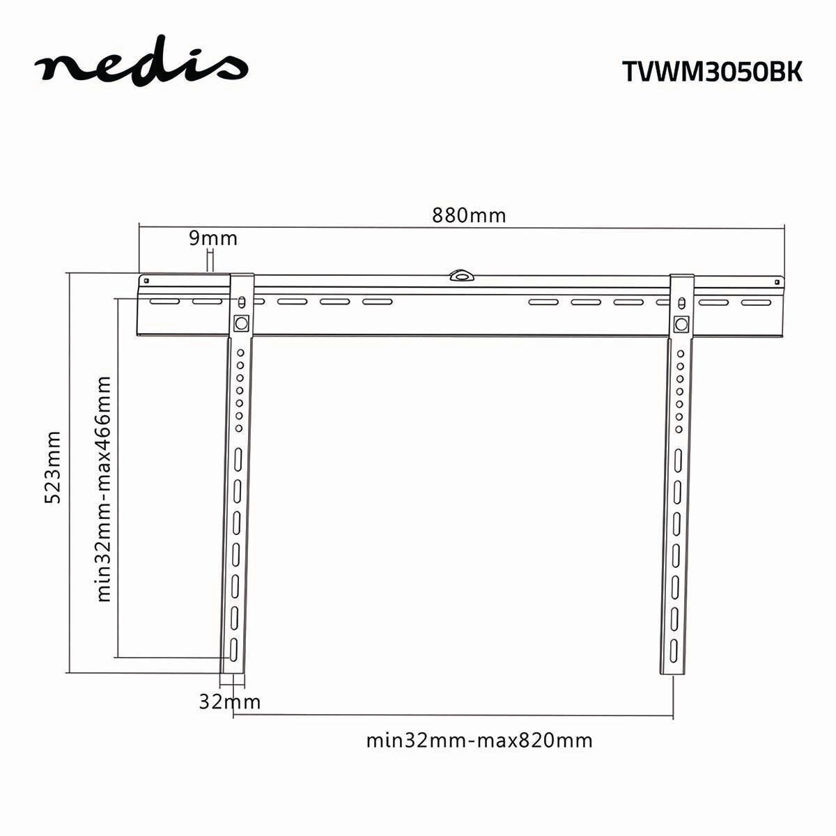 Fixed TV Wall Mount | 37"-70" Up to 65kg 9mm Distance to the