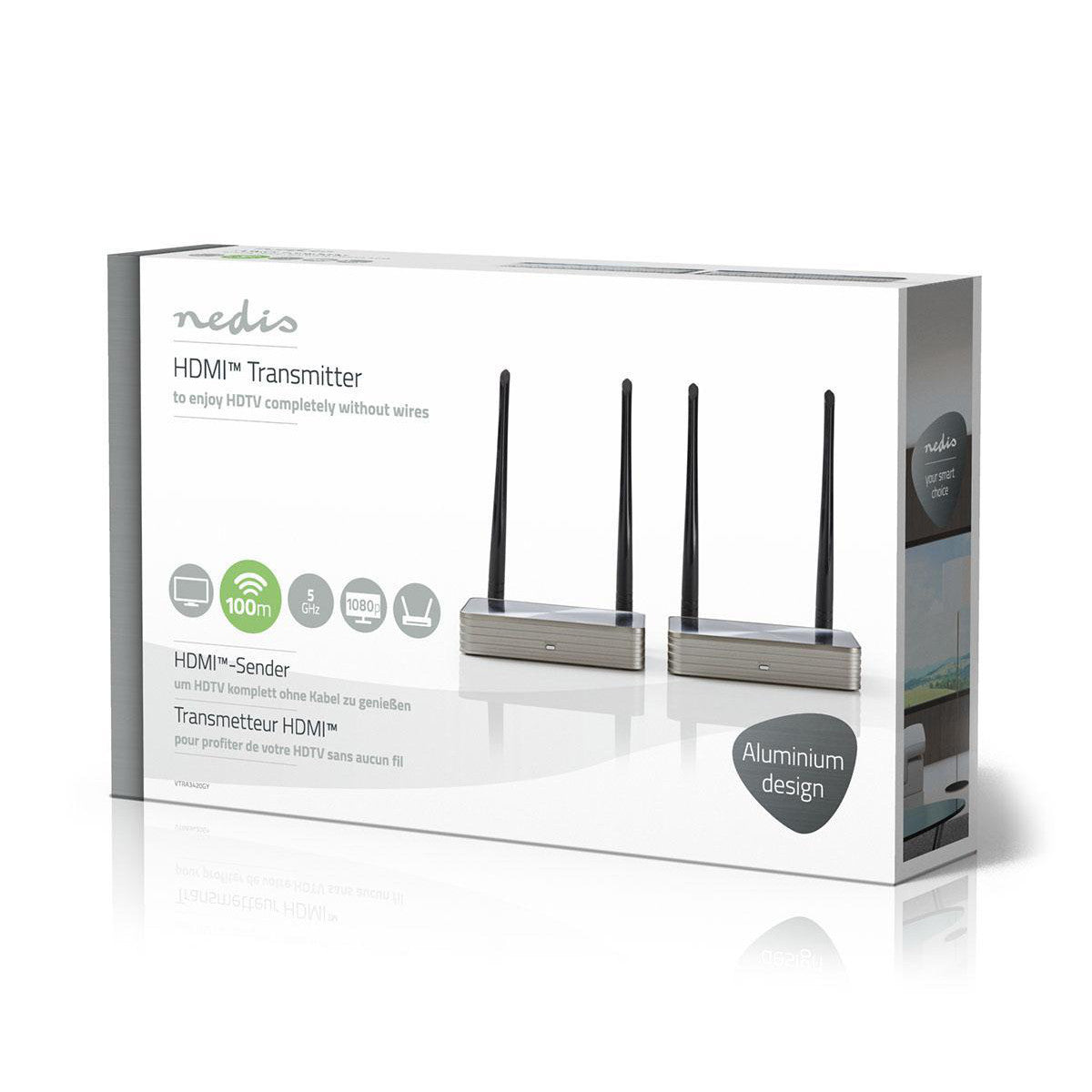 Wireless HDMI Transmitter | 1080p 5GHz 100m Universal Remote Controls