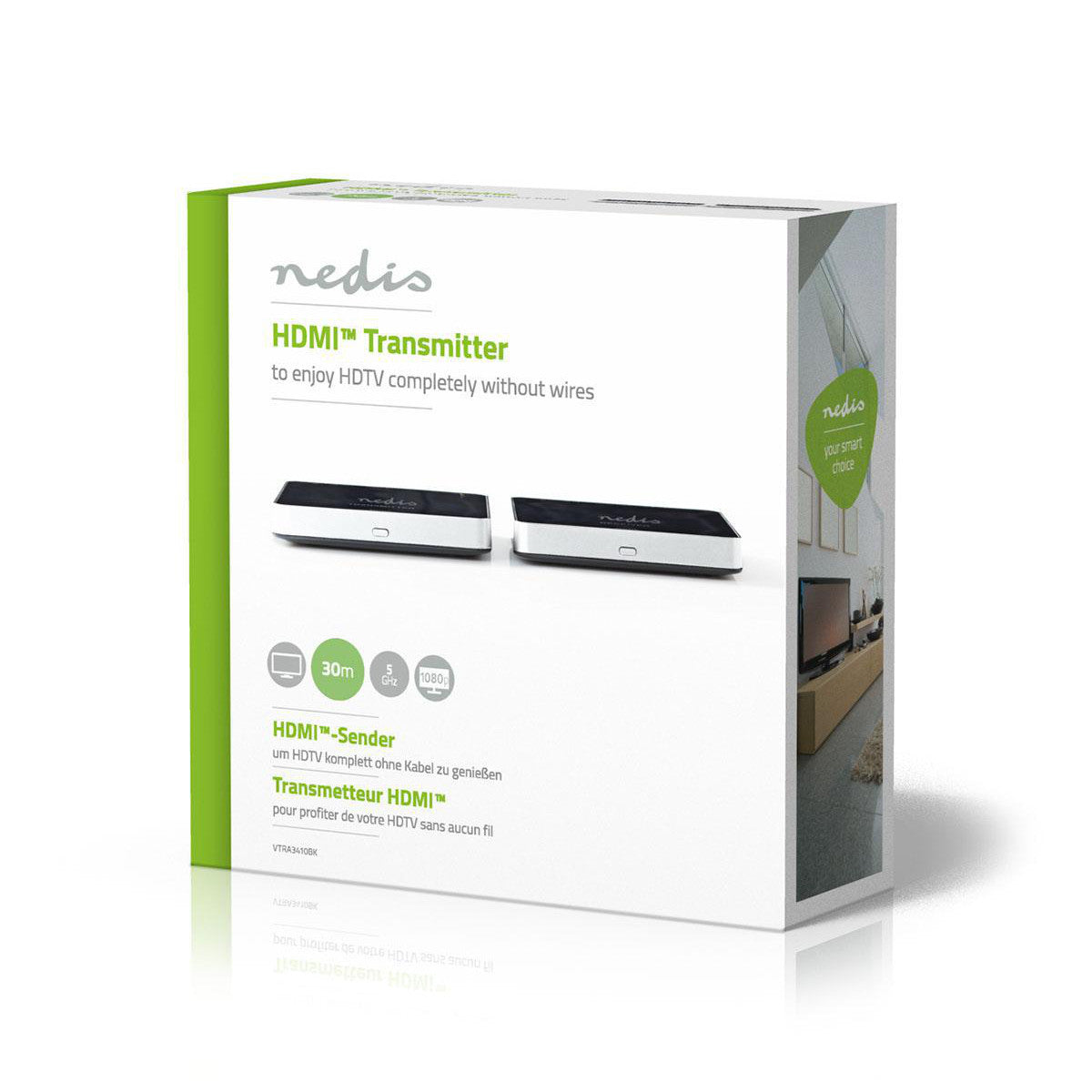 Wireless HDMI Transmitter | 1080p 5GHz 30m Universal Remote Controls