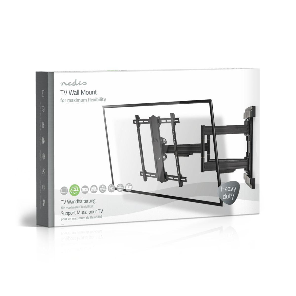 Suporte de parede articulado para TV | 37"-80" até 70 kg | 6 pontos de rotação