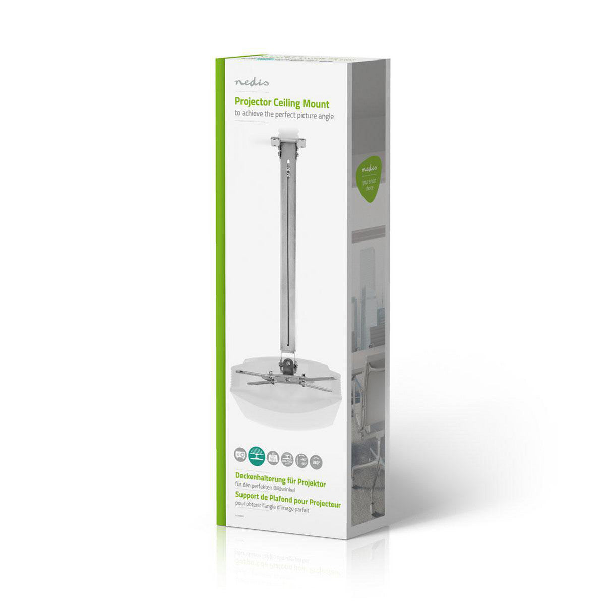 Projector Ceiling Mount | 360° Rotation Capacity Up to 10 kg 550-1000 mm Distance to Gray