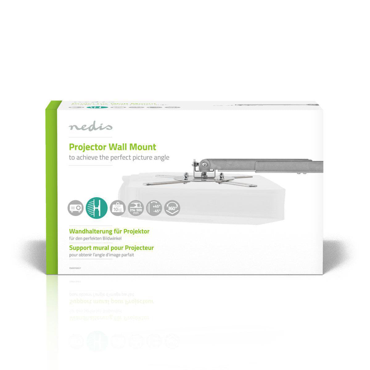 Projector Wall Mount | Capacity 360° Swivel Up to 10 kg 314-500 mm Distance to the Gray