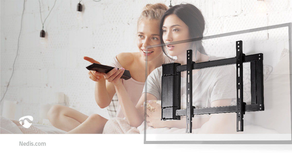 Motorized TV Wall Mount | 32"-60" Up to 40 kg 90° Rotation Angle Remote Control