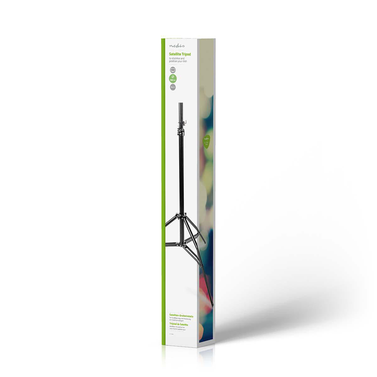 Tripod for satellite dish | Maximum antenna circumference: 100 cm Max height: 1.4 m Black Aluminum Accessories