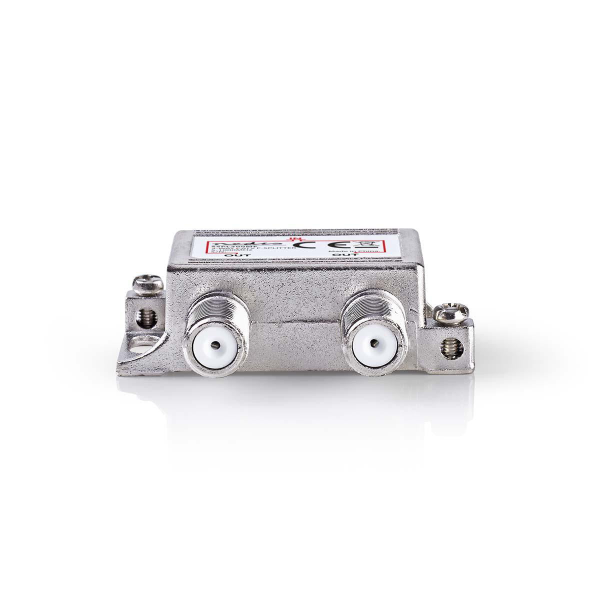 Type F CATV Splitter | Max. Gain 4.2 dB 5-1000 MHz 2 Outputs