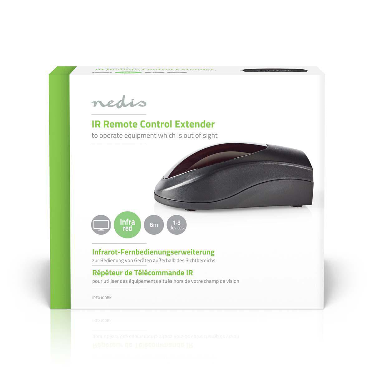 Infrared Remote Control Extender | 433.92 MHz Control 3 Devices Range 6 m Black