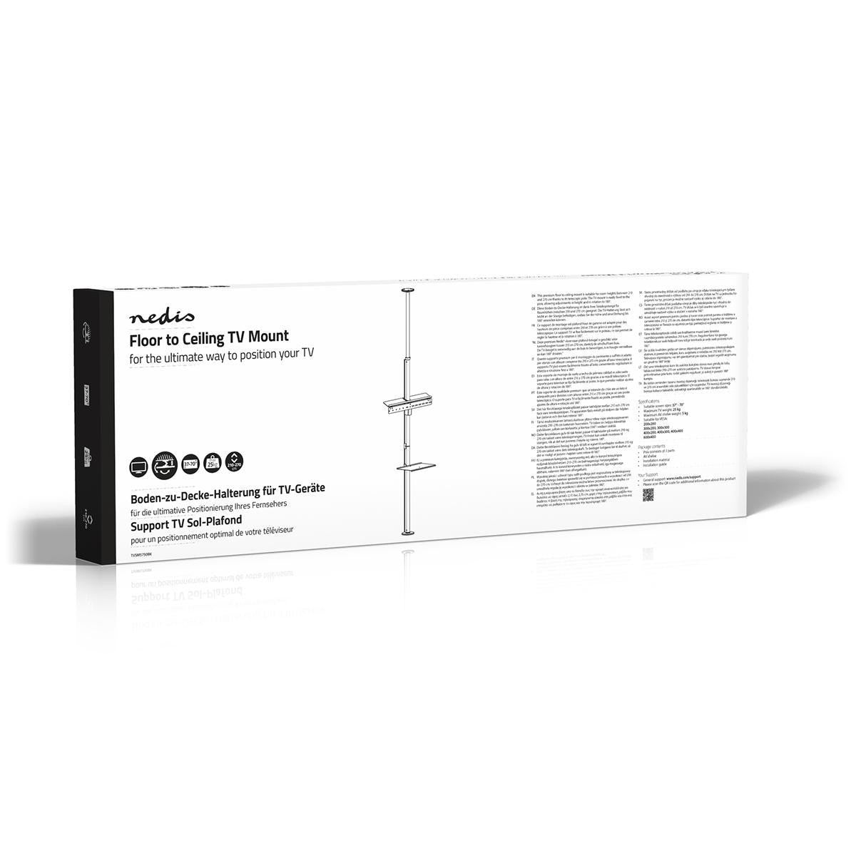 Suporte de TV com movimento total | 37-70" até 30 kg, inclinação, rotação e altura ajustável predefinida.