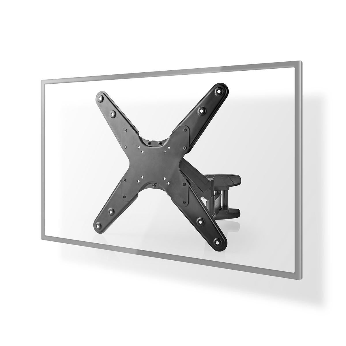 Vertical Wall Mount TV Bracket | 23-55" 30 kg Vertical Movement: 0-345 mm 61 565 0-180° 3 Pivot Points Steel / Plastic Black
