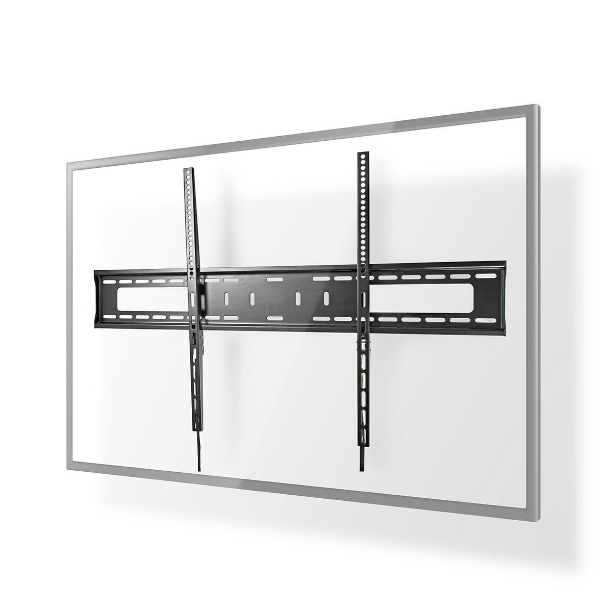 Fixed Wall Mount TV Bracket | 60-100" Maximum Compatible Screen Weight: 75 kg Minimum Distance from Wall: 30.5 mm Steel / Metal Black