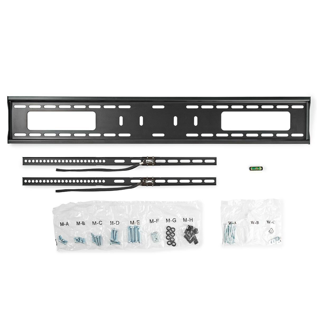 Fixed Wall Mount TV Bracket | 60-100" Maximum Compatible Screen Weight: 75 kg Minimum Distance from Wall: 30.5 mm Steel / Metal Black