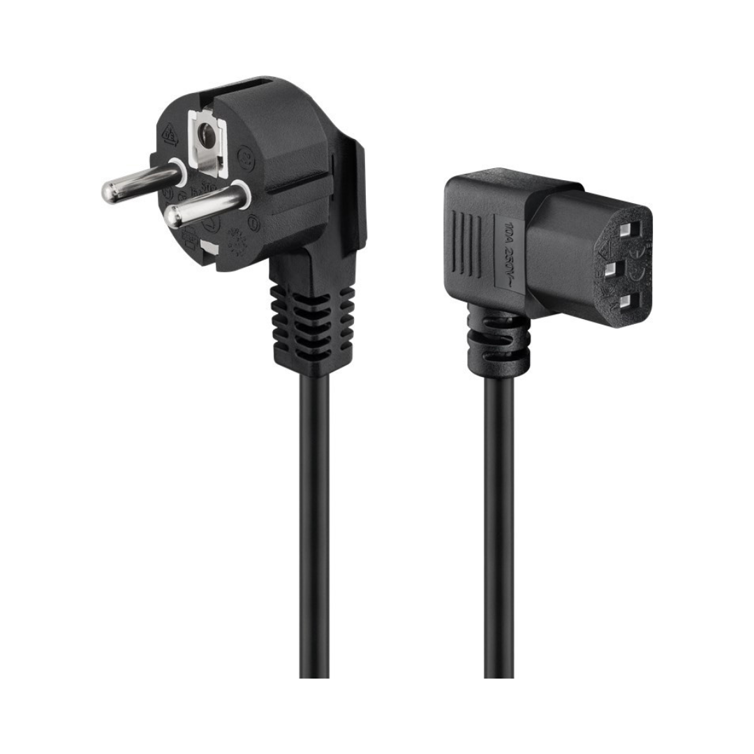 Schuko-c13 90º Power Cable