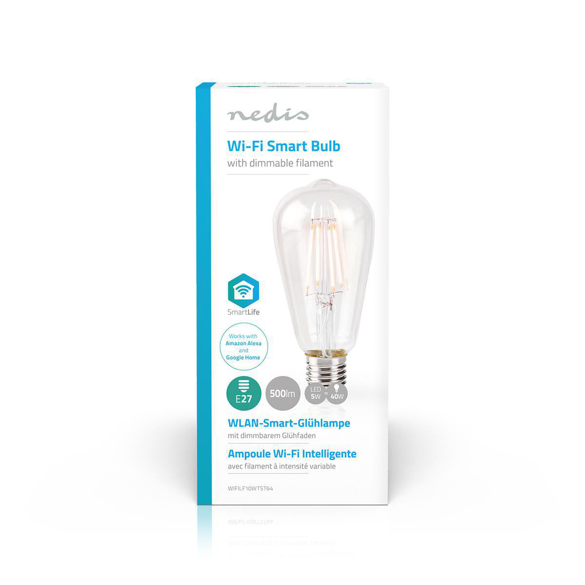 Smart Wi-fi LED Filament Bulb | E27 St64 5 W 500 lm