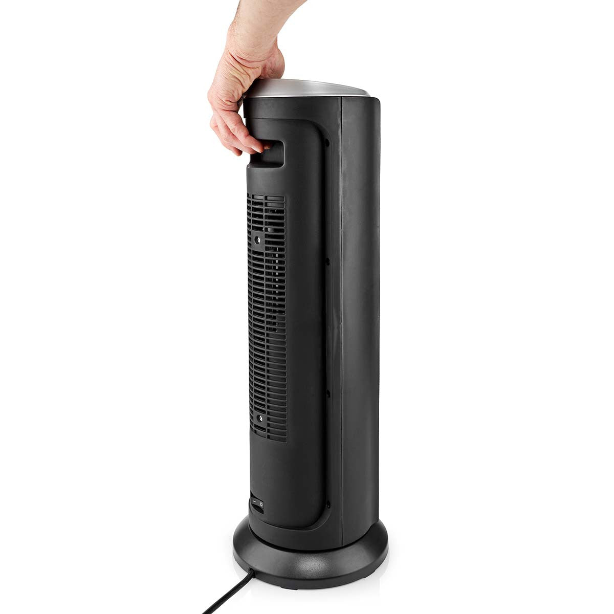 Calefactor de Aire Wi-fi Inteligente en Torre | Termostato 1200 y 2000 W Negro