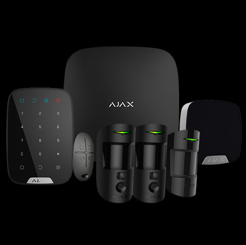 Professional Alarm Kit - Grade 2 Certified Ethernet Communication and Dual SIM Wireless Gprs 868 MHz Jeweller Wings Ajax H