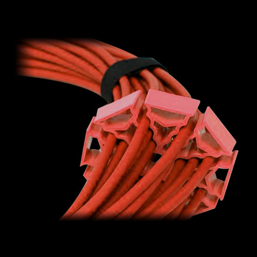 Organizador de Cabos - Diâmetros Permitidos: 5 a 7,6 mm - Até 30 Cabos Simultaneamente - Material Flexível